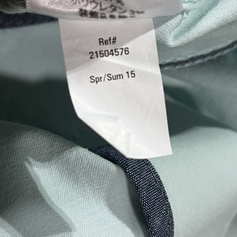 Eddie Bauer Jacket Women Seafoam Blue Legend Wash Collared Sz 14 Military Safari - Picture 9 of 12